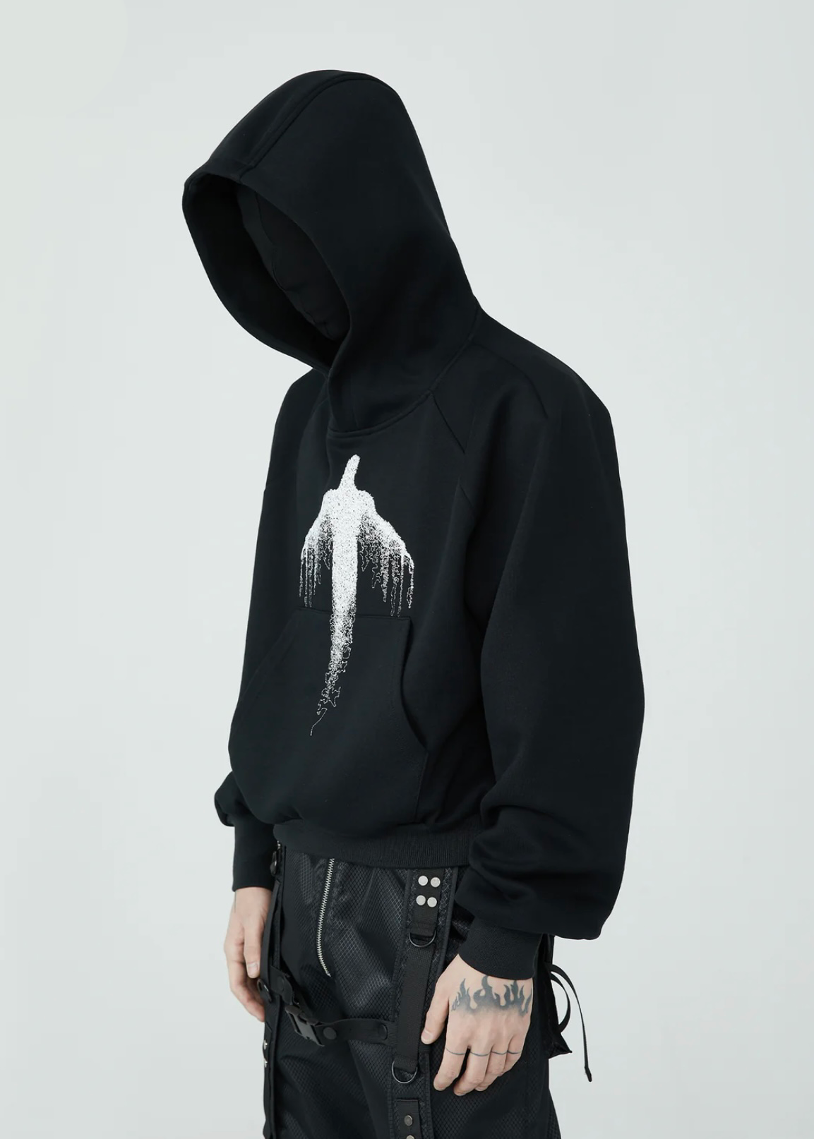 Ethereal Guardian Cropped Hoodie