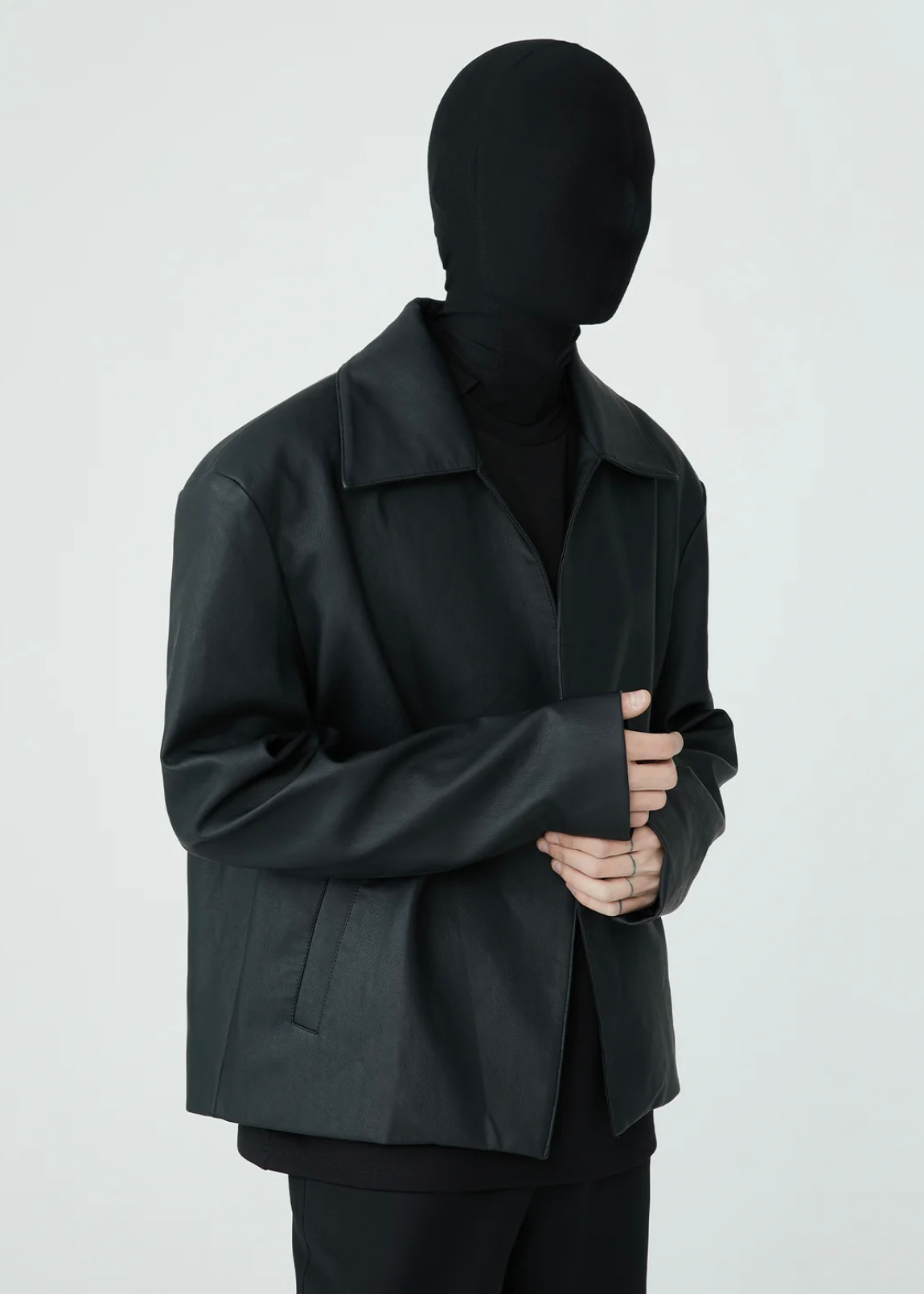 Noir Minimalist Leather Jacket