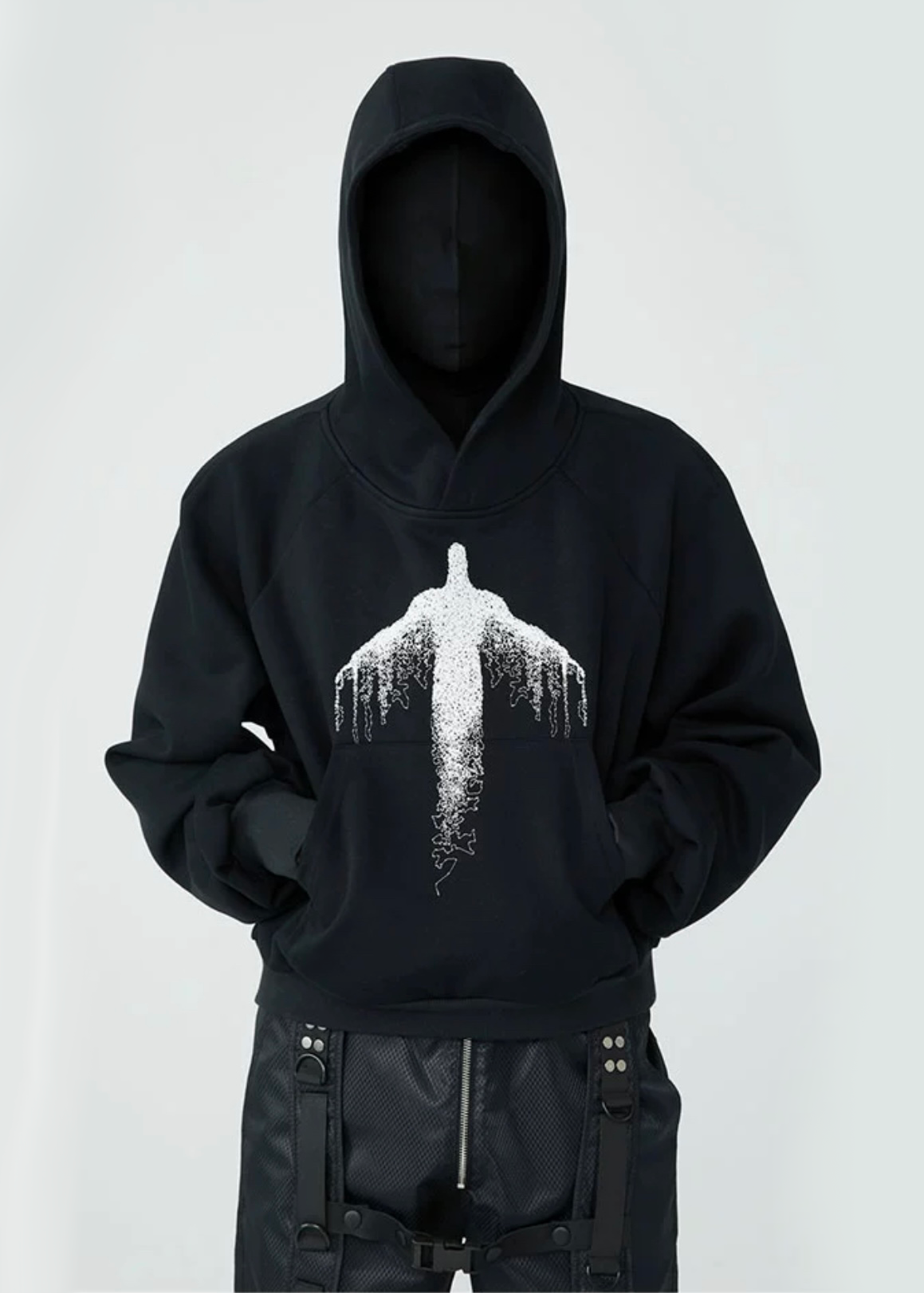 Ethereal Guardian Cropped Hoodie