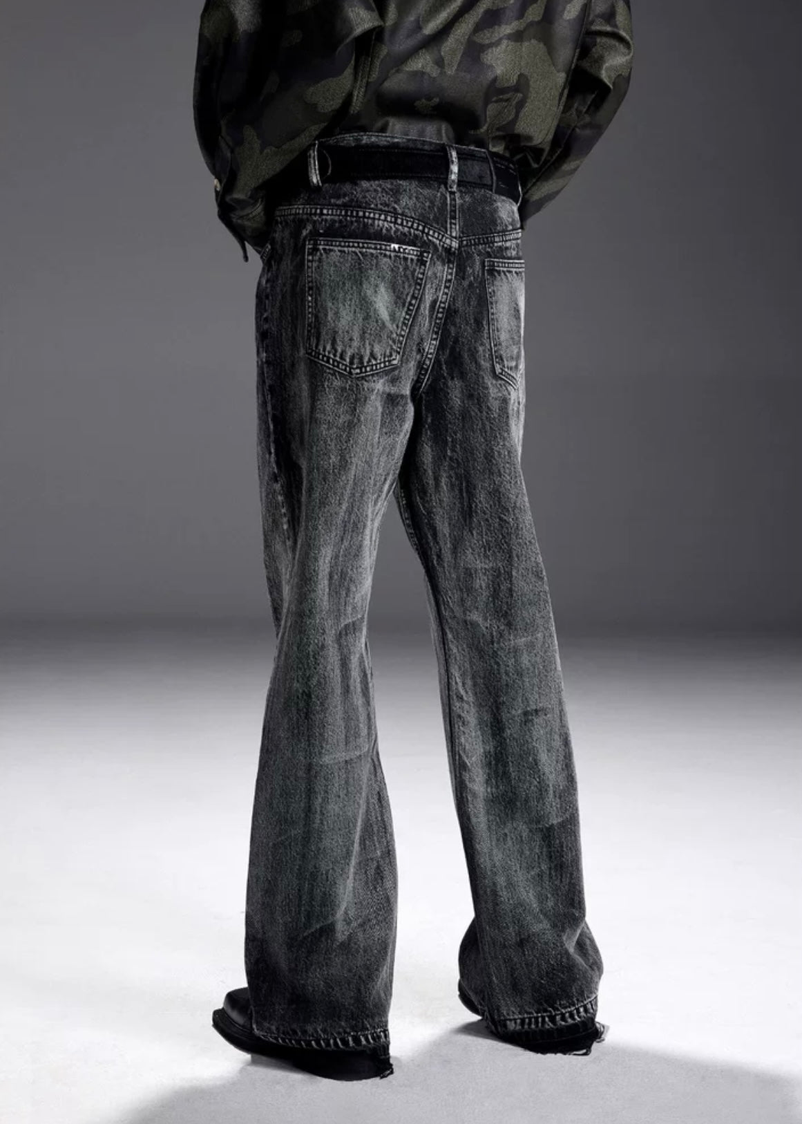 Wide Fit Washed Denim