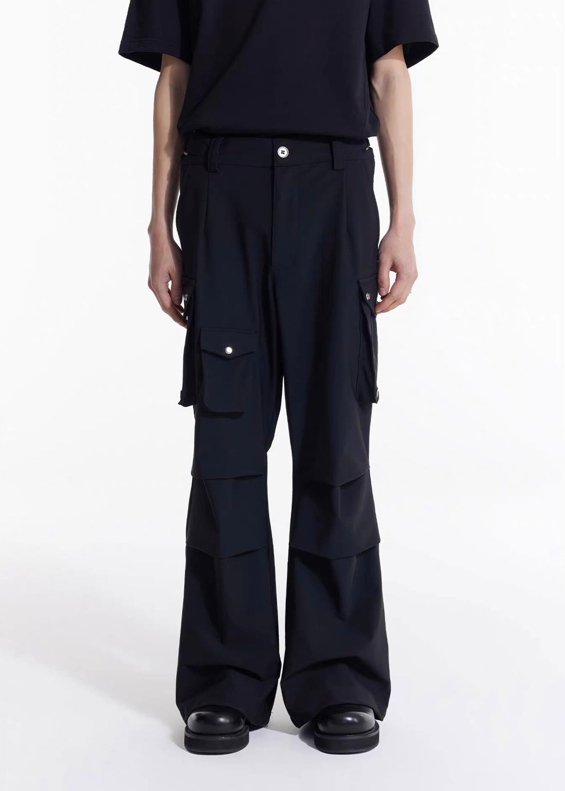 Tactical Black Cargo Trousers
